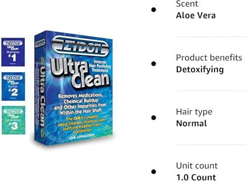 Zydot Ultra Clean Hair Detox Shampoo & Conditioner Kit, Removes Medications, Chemical Buildup & Impurities, Deep Cleansing Shampoo with Purifier & Conditioner for Hair Shaft Detox