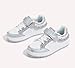 LUCKY STEP Kid's Glitter Fashion Sneakers Girls Sparkly Tennis School Slip On Shoes Walking Casual Party Dress Shoes for Toddler Children(White/Silver,Little Kid 2)