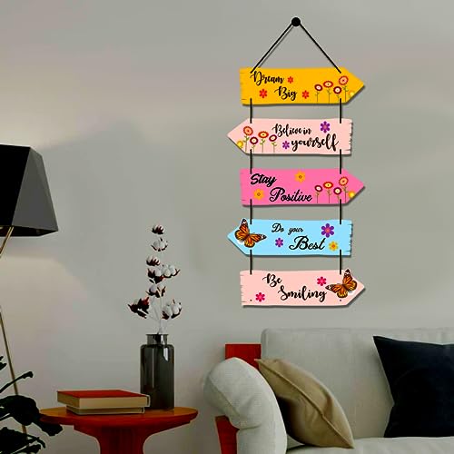 Image of Expleasia, Exuberant & Luxury Decor Decorative Wall Hanging Wooden Art Decoration Item for Home Office Living Room Bedroom Decoration Items Motivational quotes decor Gift Items (Dream Big)