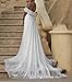 Women’S Two Piece Wedding Dress|Off Shoulder Sequin Glitter Bridal Gown|for Fashion Wedding Cream
