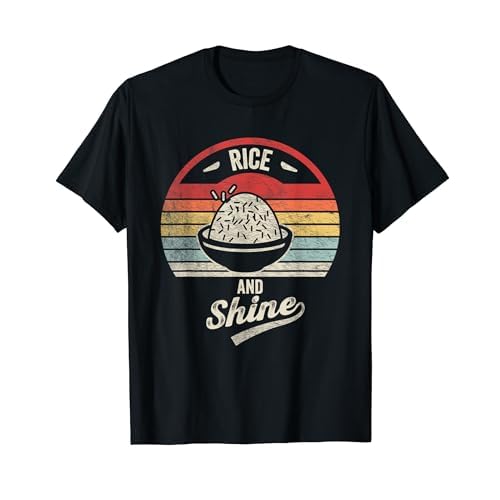 Retro Vintage Rice And Shine Sun Asian Foodie Rice Cooker T-Shirt