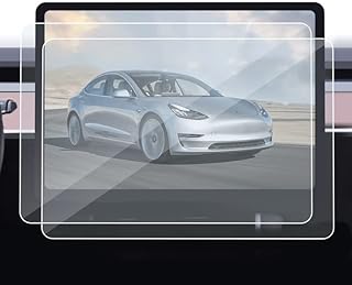 2PCS Tesla Tempered Glass Screen Protector Model 3 Model Y 15" Center Control Touchscreen Screen Protector Tempered Glass 9H Anti-Scratch and Shock Resistant for Model 3 Y Accessories