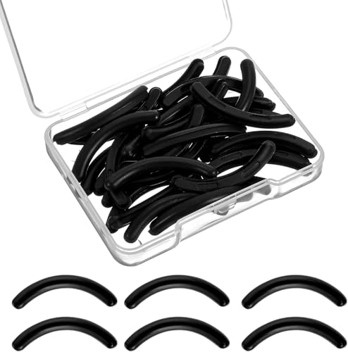30 almohadillas de repuesto para rizador de pestañas compatibles con Shiseido, recambios de rizador de pestañas, almohadillas de goma de silicona universales con caja de almacenamiento transparente