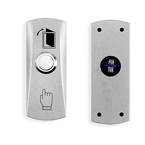 NN99 DC12V NC NO COM Botón de salida de la puerta Interruptor de botón de liberación táctil de metal Empuje a prueba de agua para el control de acceso de la puerta Sistema de seguridad Abrelatas