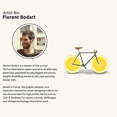 Artovida Artists Collective Insulated Neoprene Lunch Bag | Washable Soft Lunch Tote For School And Work - Design By Florent Bodart (France) "Zest" - Classic #TOP5