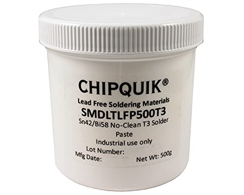 Image of Chip Quik SMDLTLFP500T3 Solder Paste in jar 500g (T3) Sn42 /Bi57.6 /Ag0.4 Low Temperature