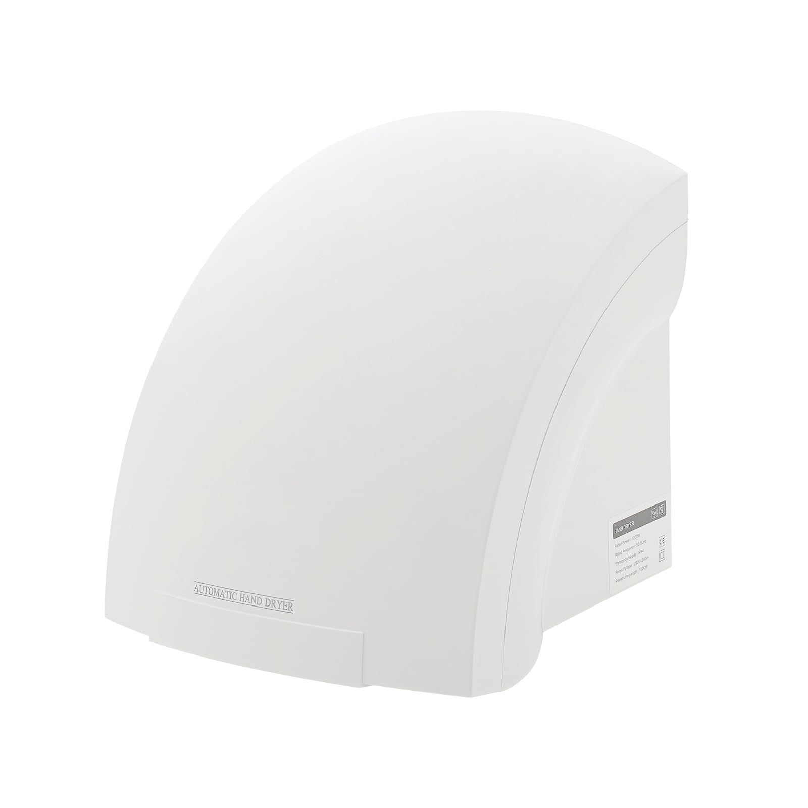 Sèche-Mains Électrique Automatique 1200W IPX4 Blanc - Sèche-Mains Mural Infrarouge Chaud Froid 10-15s - Sèche-Mains Professionnel Hôtel Restaurant Bureau 220-240V 50/60Hz
