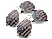 Goson American Flag Mirror Aviator Novelty Decorative Sunglasses (Gold/Black Combo in Black Gift Box)