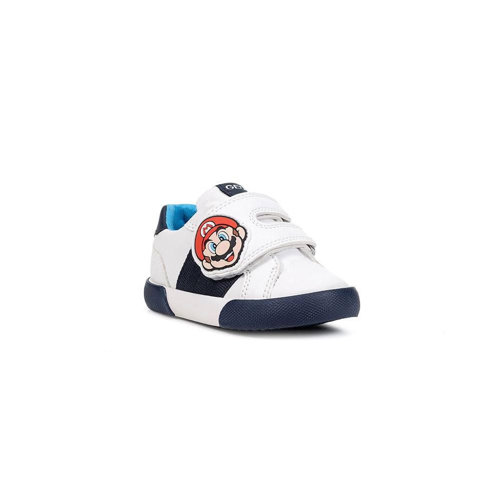 Geox B GISLI BOY C, Boys’ Sneaker, White/Navy,