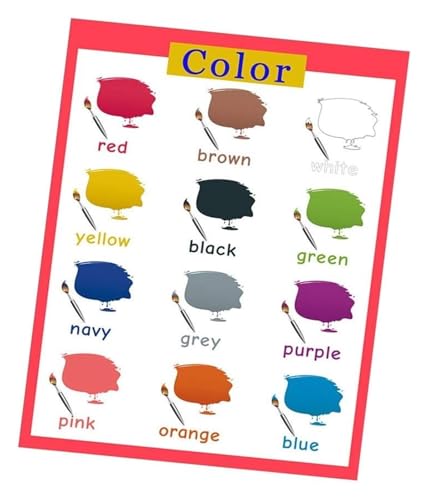 Tableau des couleurs pour enfants pour apprendre à nommer les nuances - 3