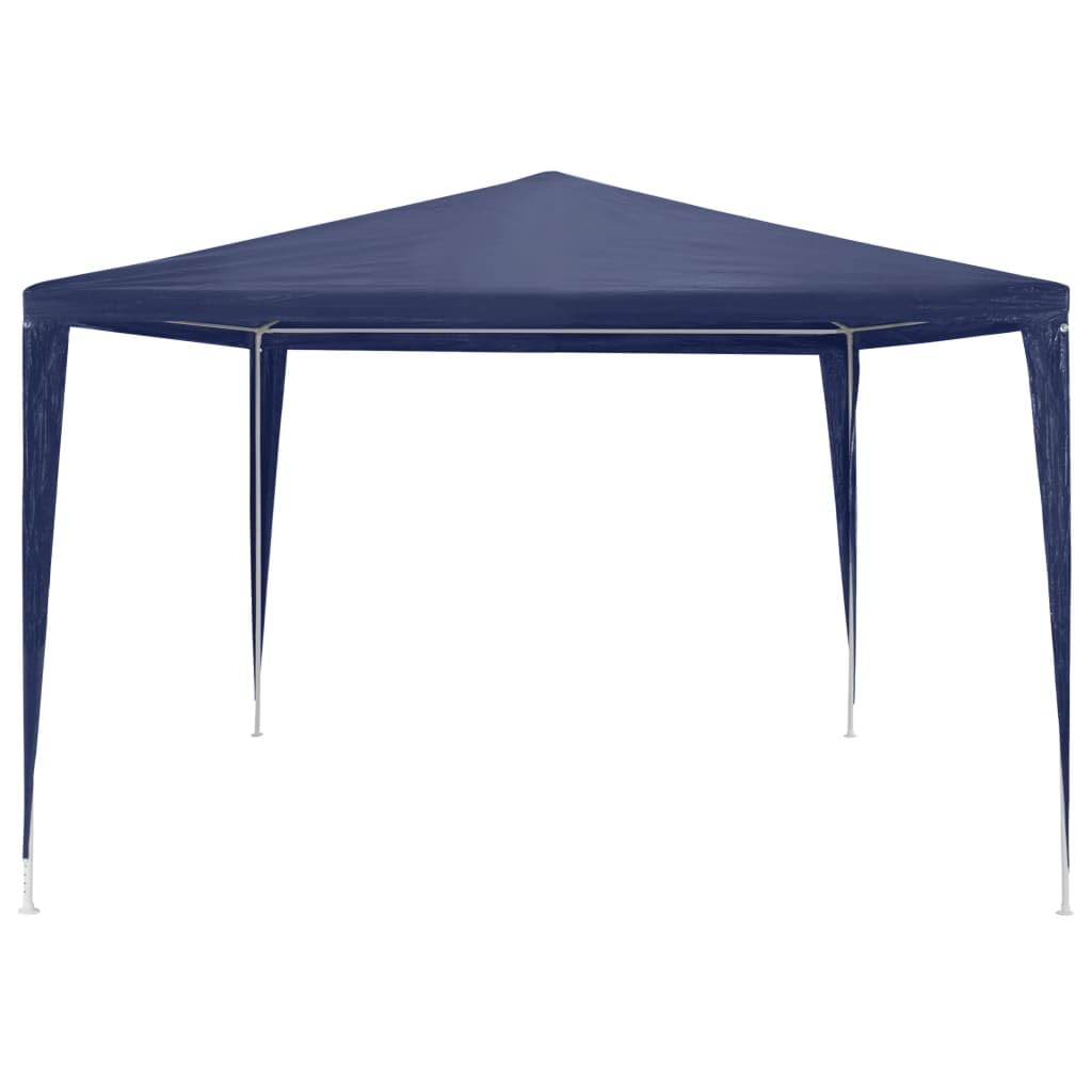 Carpa de jardín azul de 3 x 3 m, con marco de acero y techo de polietileno, para eventos al aire libre como bodas, fiestas, barbacoas y camping, resistente al agua y a la intemperie, fácil