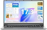 SGIN Laptop, 8GB DDR4 256GB SSD Notebook, 17.3 Inch Laptops Computer with Celeron Processor(up to 2.6 GHz), 8000mAh, Webcam, Mini HDMI, USB3.2 * 2, Dual WiFi, Type-C(Slim), Gray, SGIN-M17P