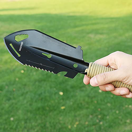 Wildair Camping Shovel Multifunctional 7 In 1 Survival Multitool Small Survival Shovel For Camping Tactical Shovel (Black) #TOP5