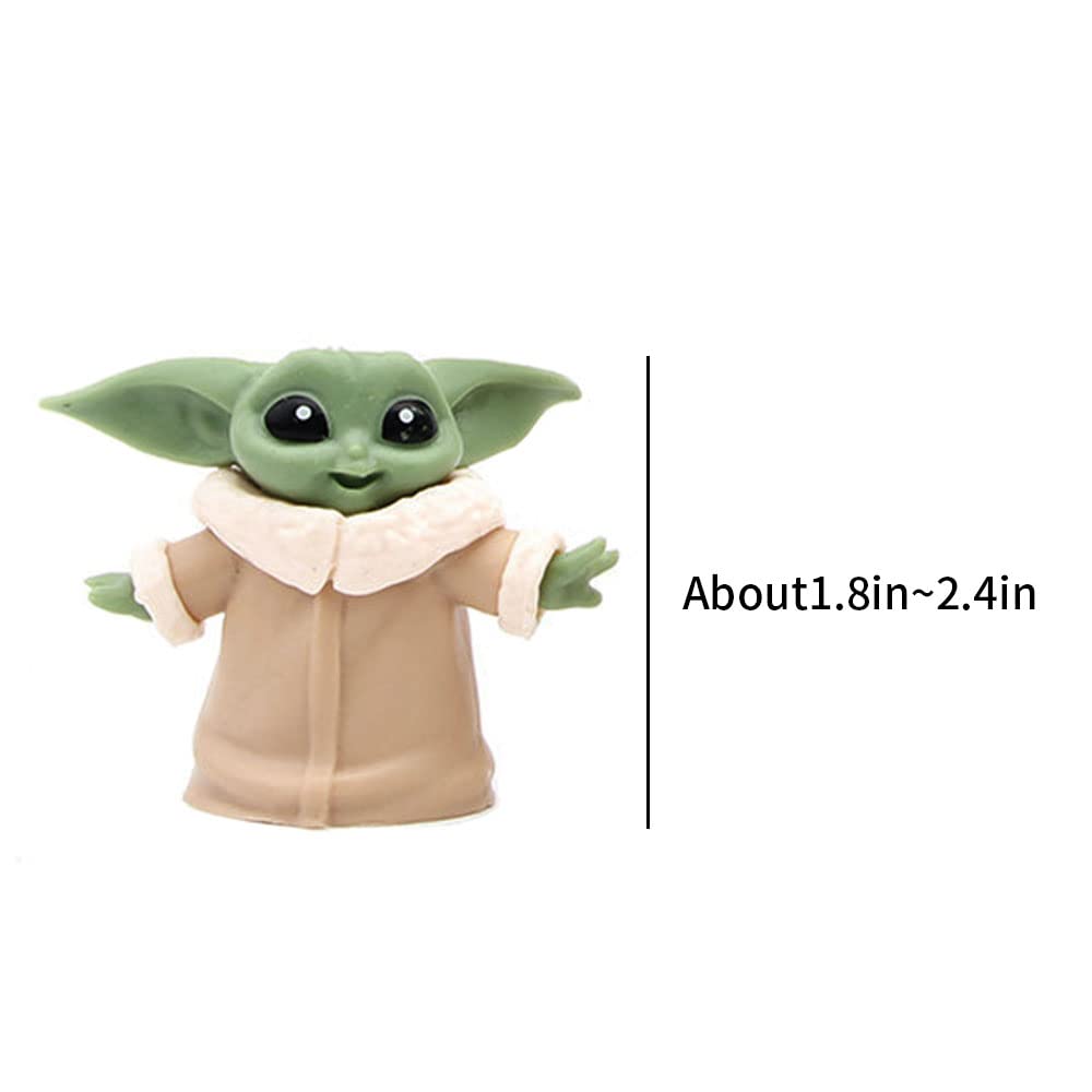 Baby Yoda Figuren 6er-Pack - 5,6 Cm Minifiguren, Star Wars Dekoration Für Party, Auto, Schreibtisch
