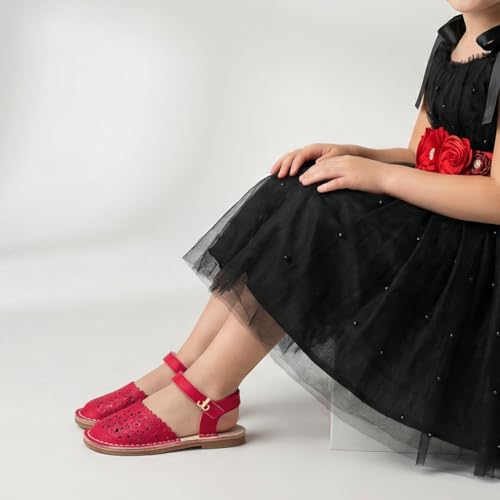 Image of THEE BRON Toddler Floral Cutout Closed Toe Sandals for Girls Breathable Summer Shoes