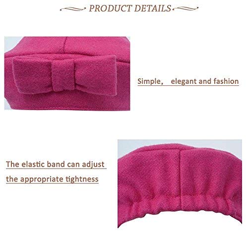 Keepersheep Baby Girls' Lovely Cute Beanie Hat, Baby Girls' Berets Hat With Bowknot (Fushia, 6-12 Months) #TOP4