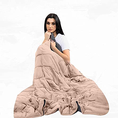 GC GAVENO CAVAILIA Super Soft Reversible minky Weighted Blanket Adult- Stress And Anxiety Relief For Adults - 120 x 180 Polyester Heavy Blanket Throw - 5.5 Kg