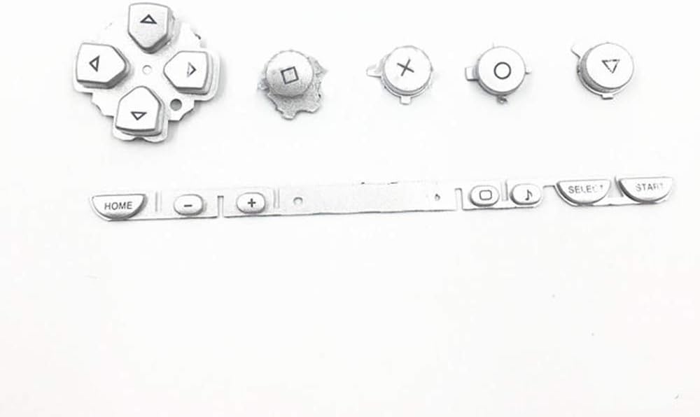 Replacement Left Right ABXY Buttons Kit Cross Direction Button for PSP 1000 Game Console (Blue)