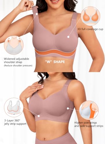 Image of Xcutting Jelly Bras for Women No Underwire Full Coverage Plus Size Support