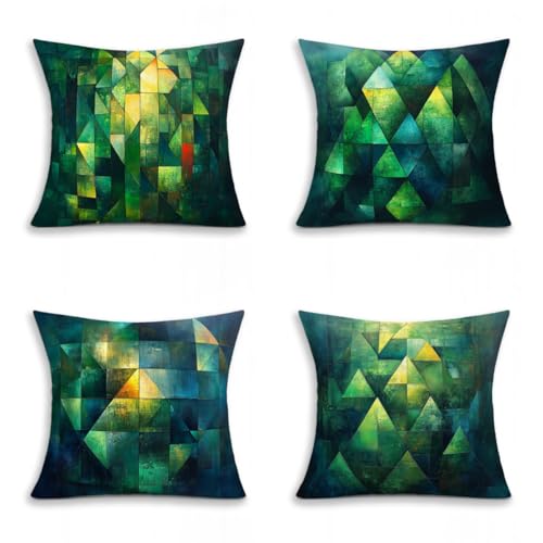 ���p ���J�o�[4�_�Z�b�g 40x40cm, �l�p ���� �N�b�V�����J�o�[ �i�q, �S�n�悢�^�b�` Pillow Case, ��v�Ȑ��n, �B���t�@�X�i�[, HD���ʈ��, �t�@�b�V���� �~����, �ƒ�p �o���R�j�[�̃\�t�@�̉��O�̒�̂ɓK���Ă��܂�, �\