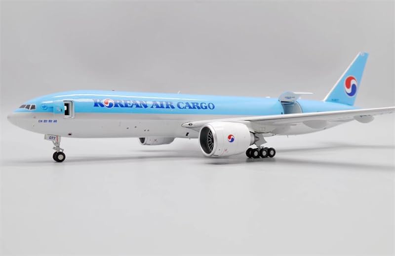 ACE HOBBY for JC Wings for Korean Air Cargo Interactive Series for Boeing B777F HL8077 Open Cabin Version 1:200 Aircraft Pre-Built Model