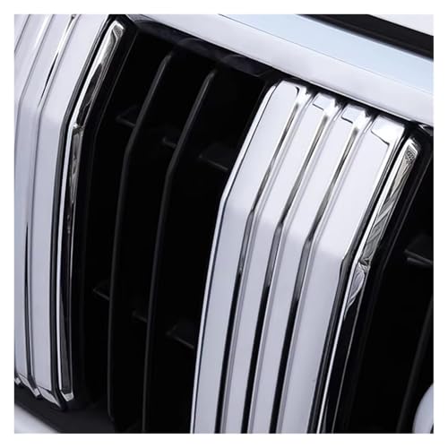 Rejilla delantera cromada ABS Toyota Prado 150 2014-2020: moldura exterior con hueco de cámara 4