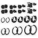 TAIHOBO 10 Paar Schwarze Ohrringe Herren, Edelstahl Ohrringe Schwarz Damen, Hypoallergen Piercing Ohrringe Männer, Quadrat Cubic Zirconia Unisex Ohrstecker Schwarz Herren, für Mehrere Ohrlöcher Handtuchhalter,Edelstahl  günstig Kaufen-TAIHOBO 10 Paar Schwarze Ohrringe Herren, Edelstahl Ohrringe Schwarz Damen, Hypoallergen Piercing Ohrringe Männer, Quadrat Cubic Zirconia Unisex Ohrstecker Schwarz Herren, für Mehrere Ohrlöcher