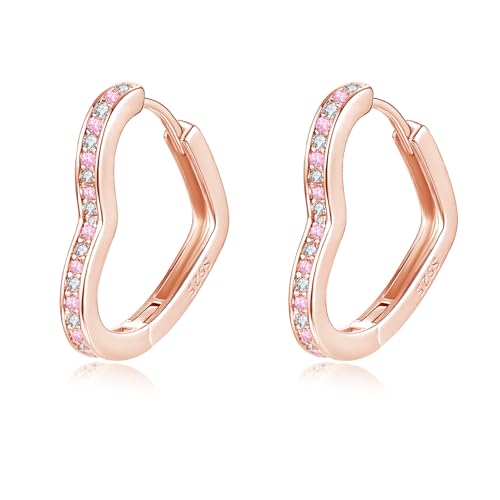 Pendientes aro corazón plata 925 antialérgicos para mujer