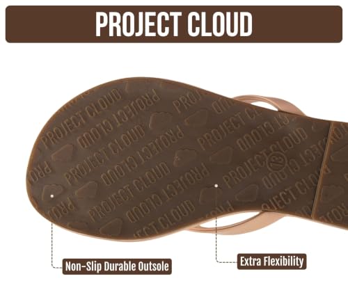 Image of Project Cloud Kids Sandals For Girls Footwear with Memory Foam Insole Kids Flip Flops - Lightweight & Slip Resistant Girls Sandals Summer Beach Essentials 2026 (Little Foundations)