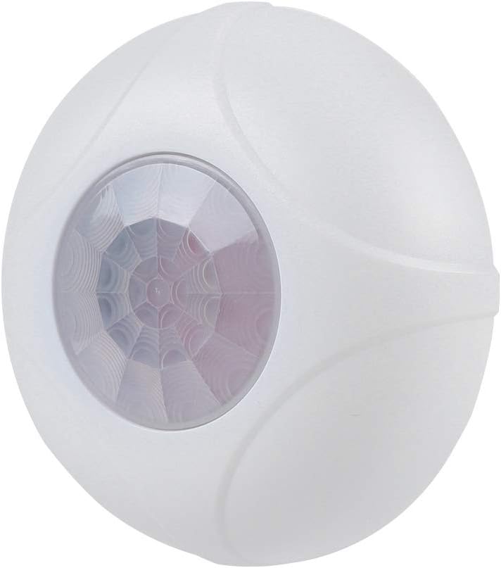 Alarm Movement Sensor, Wired, 360º, Flame-Retardant Shell, High Mounted or Ceiling Sort, Superb of Indoor Store/Workplace/Residence Safety, Infrared Detector Burglar Alarm System, Excessive Sensitivity, White