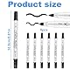 WUSJCOF 6 PCS Dual-Tip Permanent Fabric Markers, Machine Washable, for Personalizing Shirts, Bags, Textiles (Black)