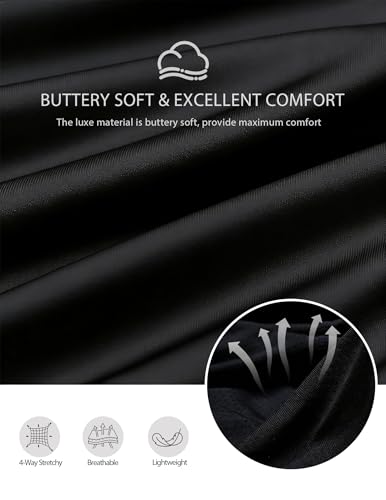 COOrun Active Athletic Skorts for Women Built-in Shorts Skirt with Pocket Tennis Golf Sport Workout Exercise Black XL