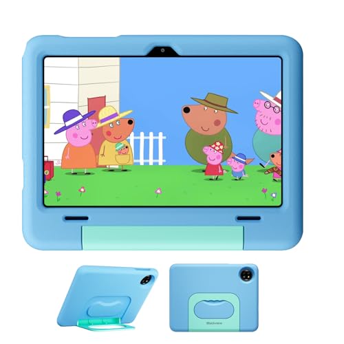 Blackview Kids Tablet 10 inch, Kids Tablets 3-12 year old, Great Gift for Child, Education Tablet with Parental Control, 12GB RAM+64GB ROM (2TB TF), 6600mAh, 2.4G/5G WiFi, Kid-Proof Case & Pen
