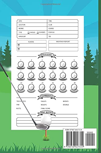 Vista 2 de Golf Log Book Golfing Notebook Journal to Track your Golf Scores and Stats to Analyze & Improve your Performance Ideal Gift for Beginners and