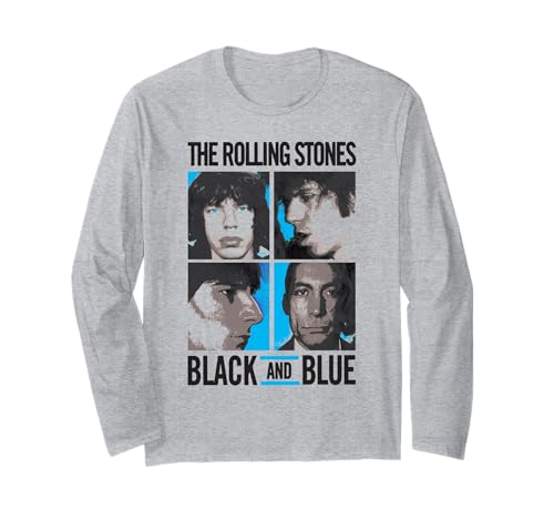 Carrés Photo Officiels The Rolling Stones Noir et Bleu Manche Longue