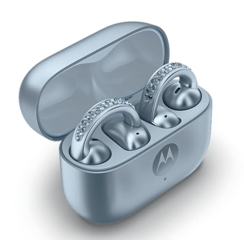 Image of Motorola Moto Buds Loop TWS (Ice Melt) | Sound by Bose | 12mm Premium Drivers | 31H Playback, 10m Charge=3H | IP54 Sweat-Resistant | Lightweight Design | Clear Calls | Comfortable All-Day Fit