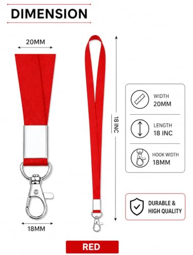 Image of 24mm or 1 inch thick Lanyards with Badge Clip