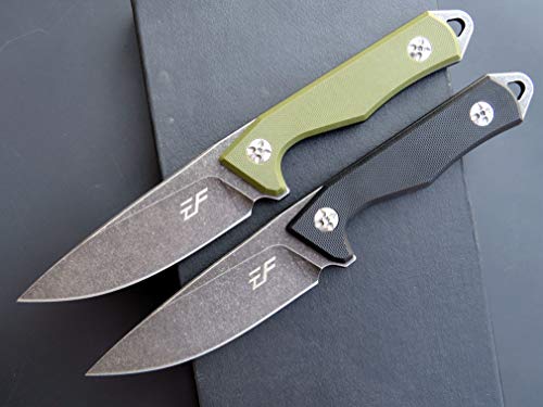 Eafengrow Ef107 Fixed Blade Knife D2 Steel Blade Black Knife With Kydex Sheath G10 Handle Compact Outdoor Field Utility Knife(Green) #TOP4