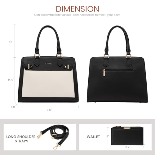 Image of LOVEVOOK Purses and Handbags for Women, Tote Shoulder Bag Satchel Purse and PU Leather Top Handle for ladies