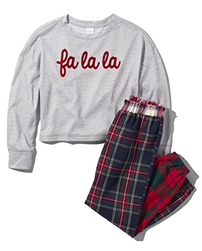 Sugar & Jade Girls' Teen Long Sleeve T-Shirt and Jogger Pants Pajama Set 2-Pack