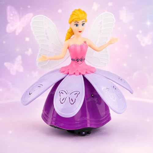 Image of Zest 4 Toyz Musical Dancing Girl Doll Toy with Flashing Lights Bump and Go Action for Kids Early Learning Educational Toy for Girls Plastic (Multicolor)