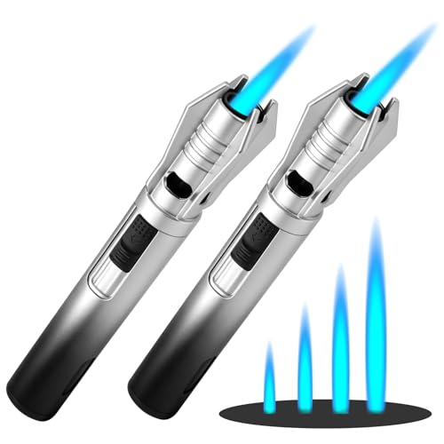 Consejos para Comprar Soplete de Cocina Walmart los 5 más buscados. 46 JAFEN 2 Piezas Encendedor de Butano Soplete Portátil (13.6cm Mini), Llama Ajustable Recargable con Gas, para Cocina, Barbacoa, Repostería, Soldadura, Velas y DIY (Degradado...