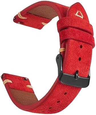 WOUKUP Quick Release Suede Leather Watch Bands Vintage Watchband for Men Watch Strap 18mm 19mm 20mm 21mm 22mm 24mm