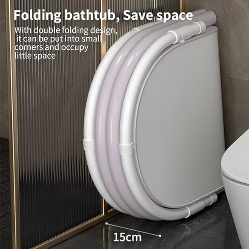 Portable Bathtub For Shower Stall, Large Foldable Soaking Bathing Tub for Adults, Separate Family Bathroom Japanese SPA Collapsible Tub, Ideal for Hot Bath Ice Bath-No installation required