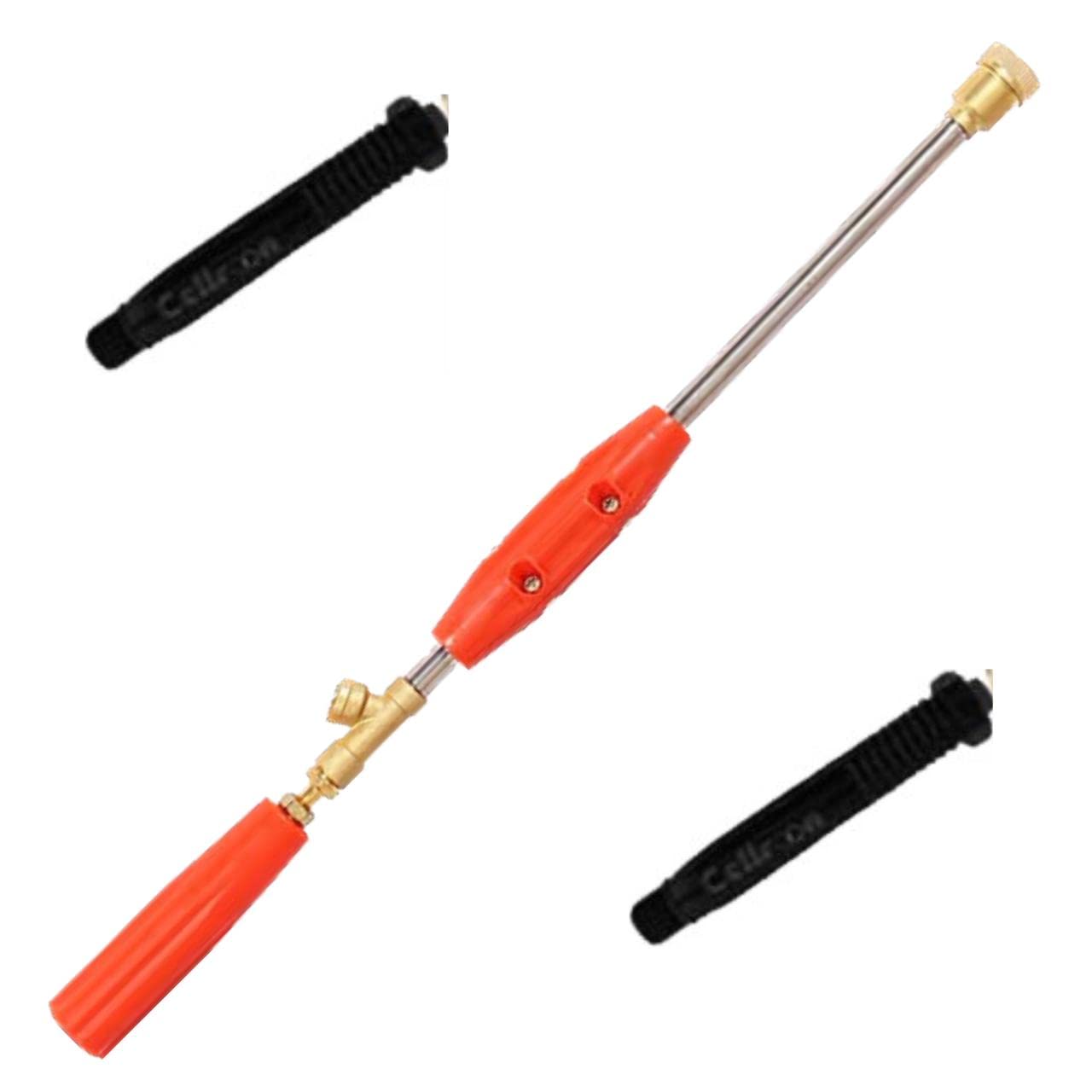 Garden Basket Hubb Spray Gun With Water Flow Adjustment Handle For Agriculture And Gardening | Hand Held Sprayer with Connectors - 42 cm (Brass And Steel) (Combo Pack) (B0C53ZHQ35) Amazon Price History, Amazon Price Tracker