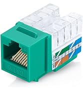 EMS RJ45 Cat6/5e Keystone Jack - 110-Type Modular Female Connectors | Compatible with Speed Termi...