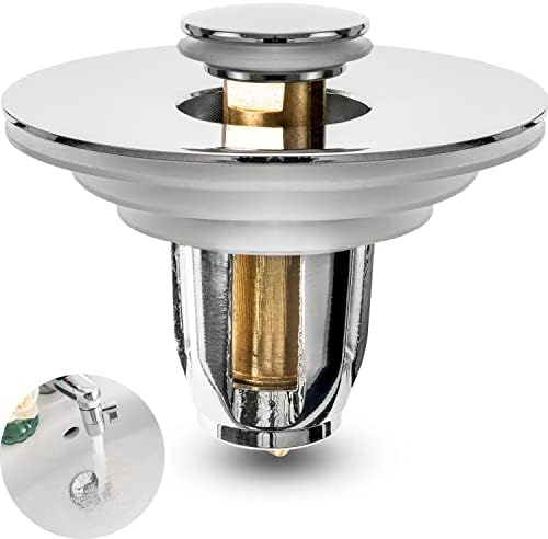 Ablaufgarnitur Waschbecken Keramik Deckel OHNE Überlauf Messing