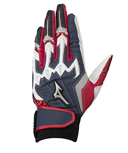 MIZUNO(ミズノ) シリコンパワーアークW レプリカ 野球 手袋 ユニセックス 男女兼用 1EJEA50562 62:レッド/ブラック L