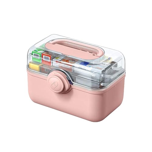VducK Botiquín de Primeros Auxilios, Caja de Almacenamiento doméstica de plástico, Caja de Medicina de Emergencia portátil, Estuches de Gran Capacidad de 3 Capas para el hogar