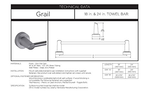 Image of Delta Faucet 77125 Compel 24 inch Bath Hardware Accessory Double Towel Bar Rack, Polished Chrome